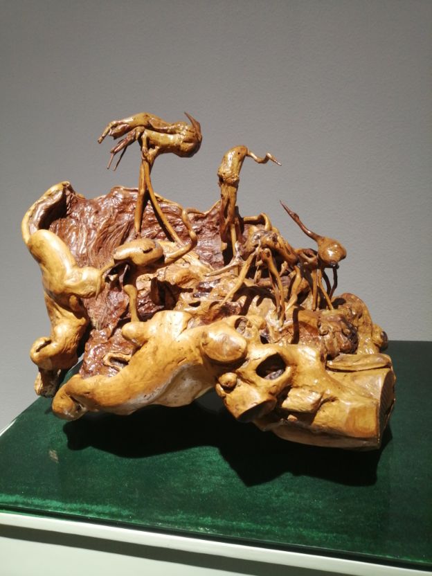 根雕作品欣赏竹子,精美根雕盆景图片欣赏