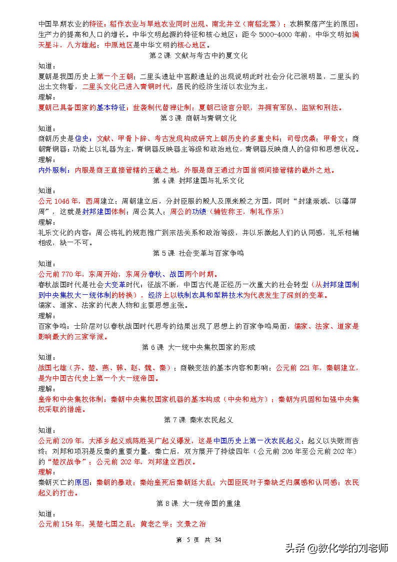 高中历史会考知识点背诵口诀,高中历史必背知识点总结大全