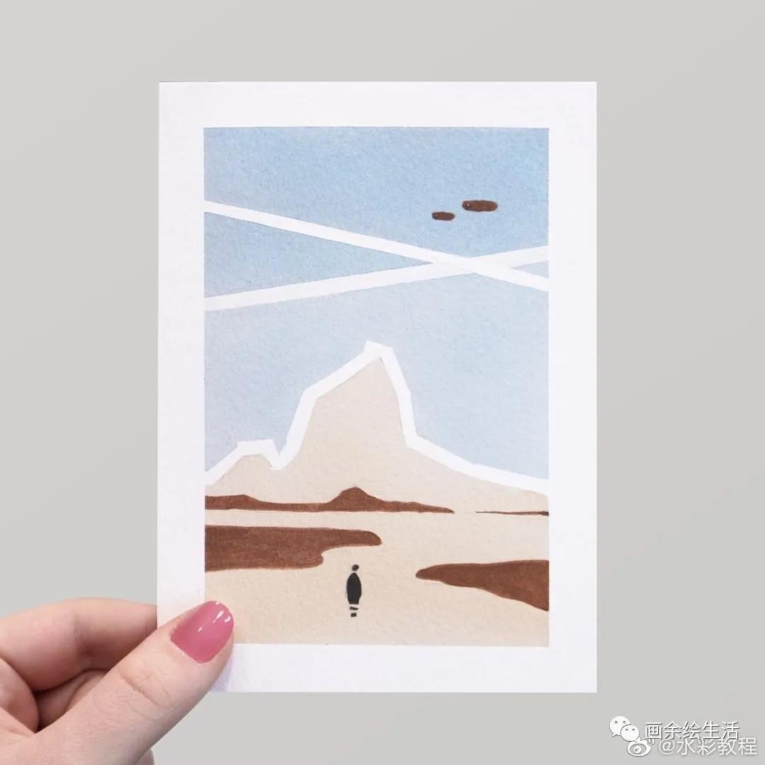 淡雅风风景水彩,水彩风景配色技巧