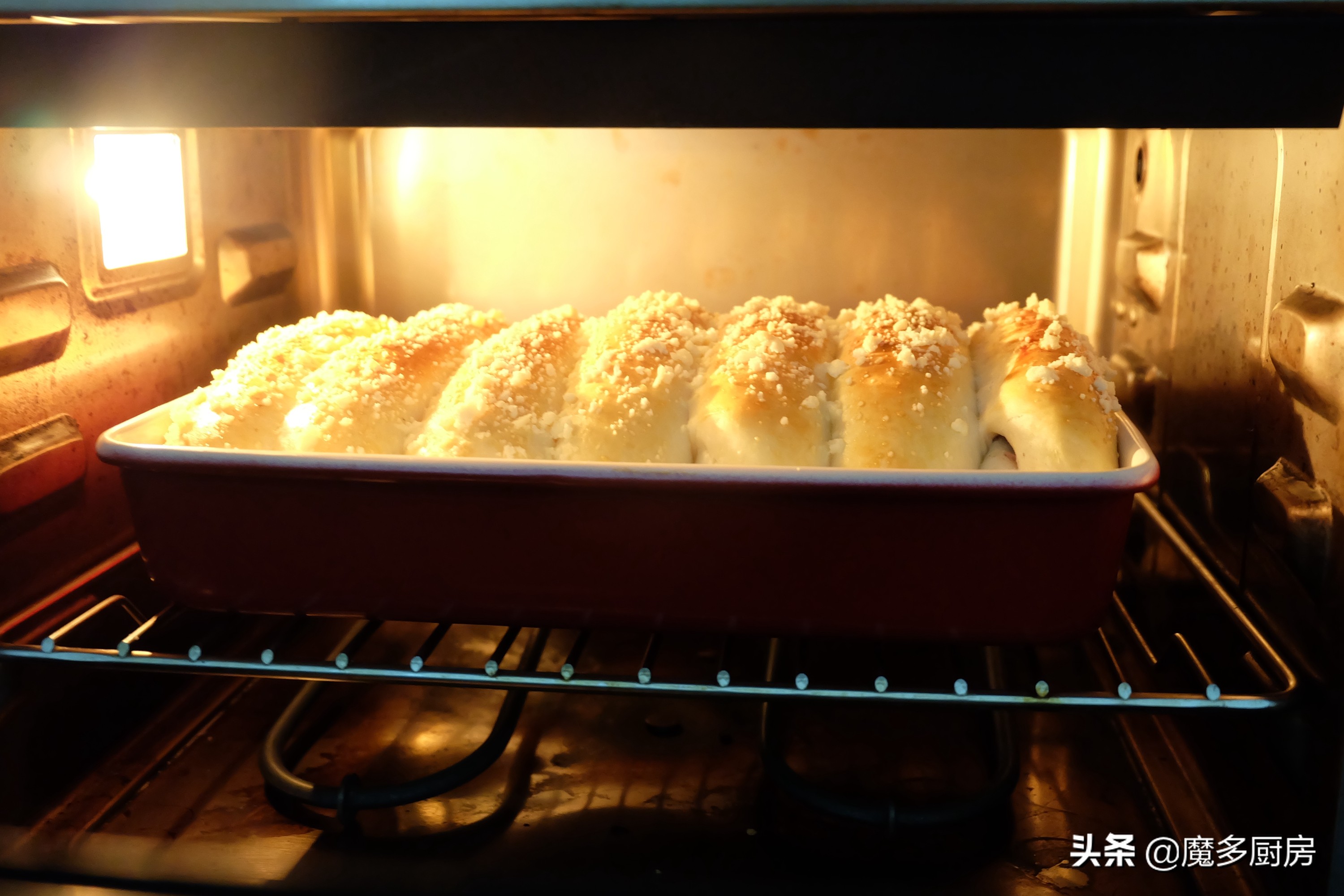 不用手套膜做的面包也能拉丝视频,在家做不用烤箱柔软拉丝面包