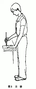 毛笔书法站姿,书法站姿