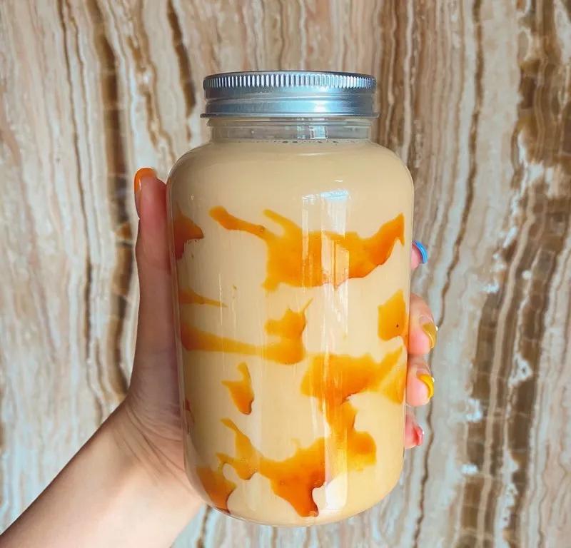 大桶焦糖奶茶制作教程,焦糖奶茶的做法测评