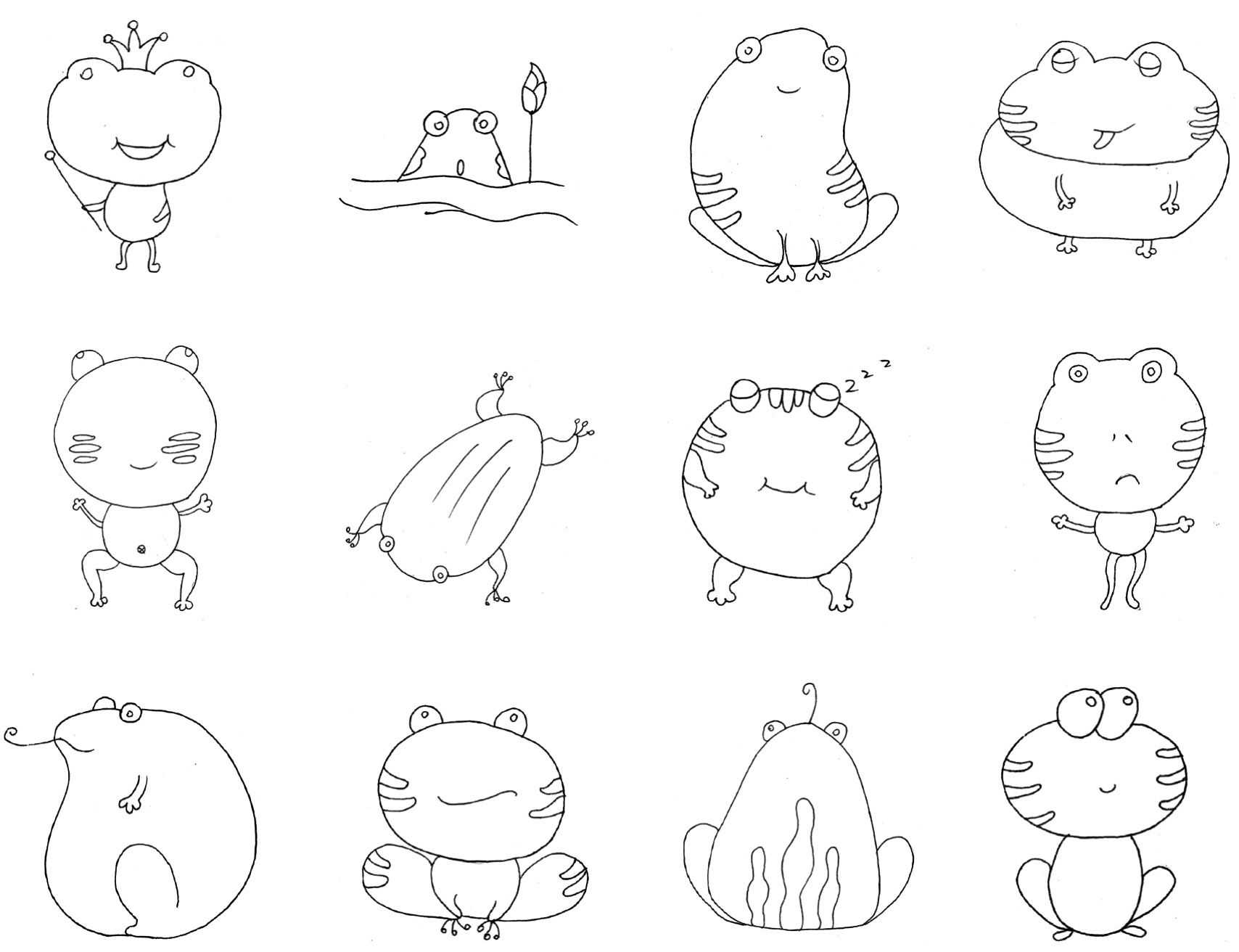 水族类动物简笔画,简笔画动物简单又好看简笔画