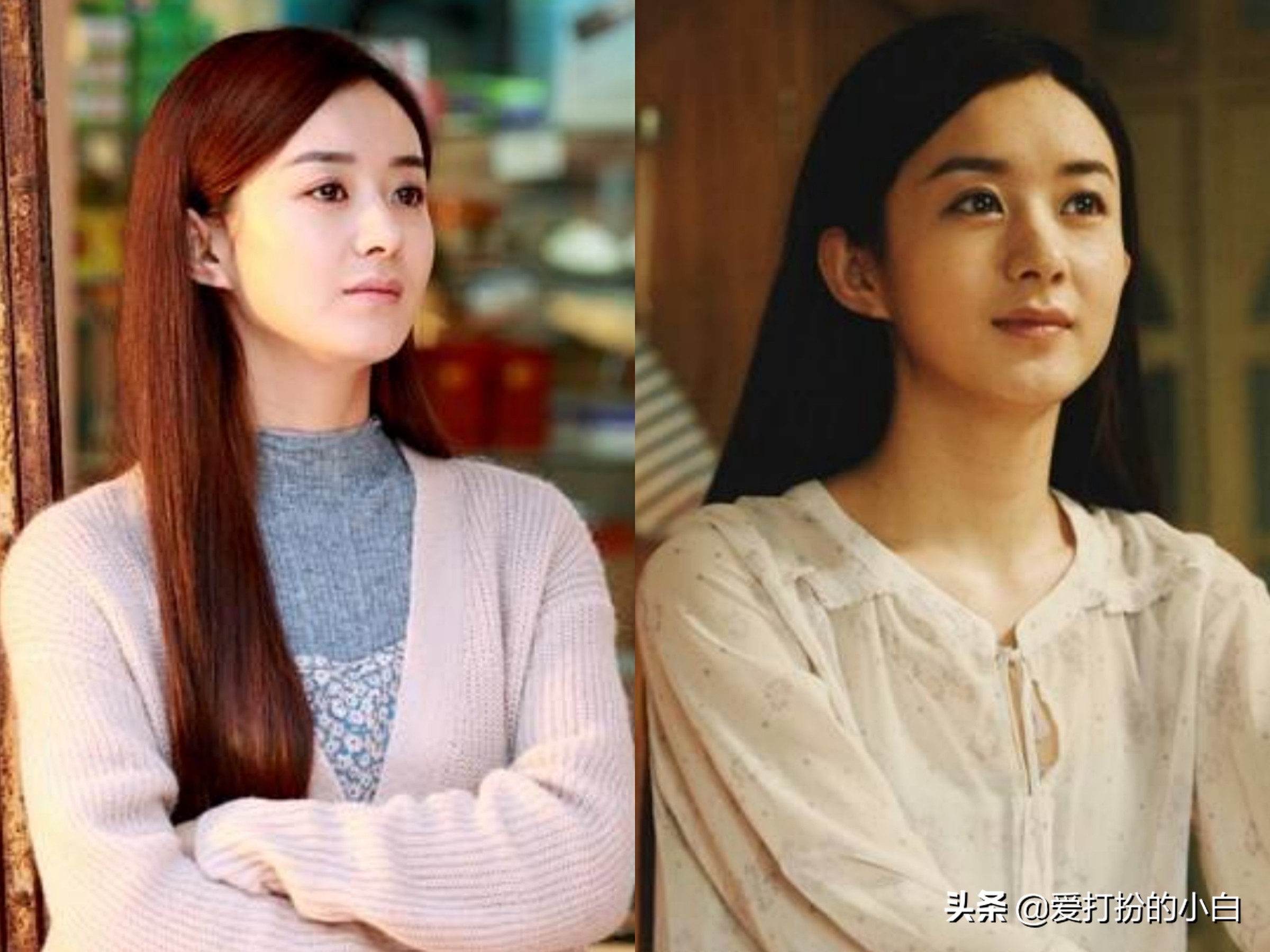 赵丽颖真的很适合这样复古的装扮,赵丽颖复古衬衫穿搭