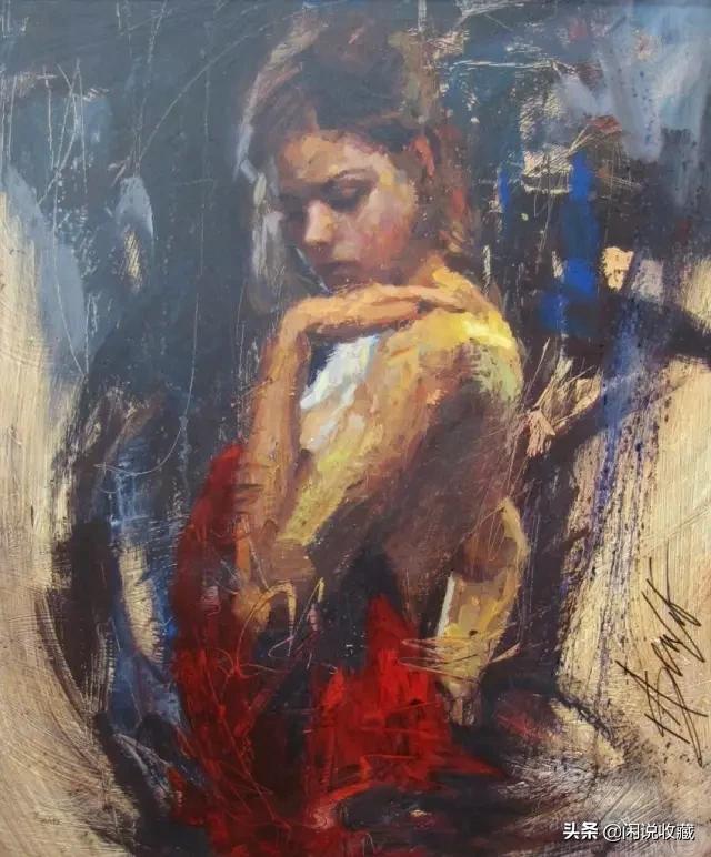 油画抽象肌理纹理,油画抽象头像