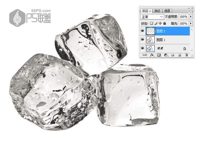 ps不透明冰块的制作方法,ps抠取透明冰块