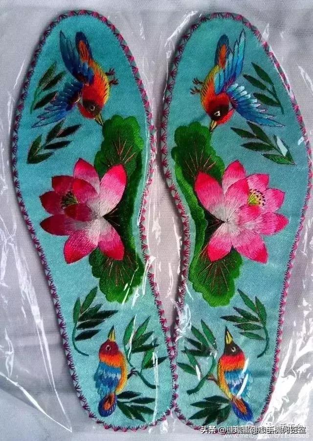 鞋垫绣花制作教程全过程,陕北民间纯手工鞋垫绣花