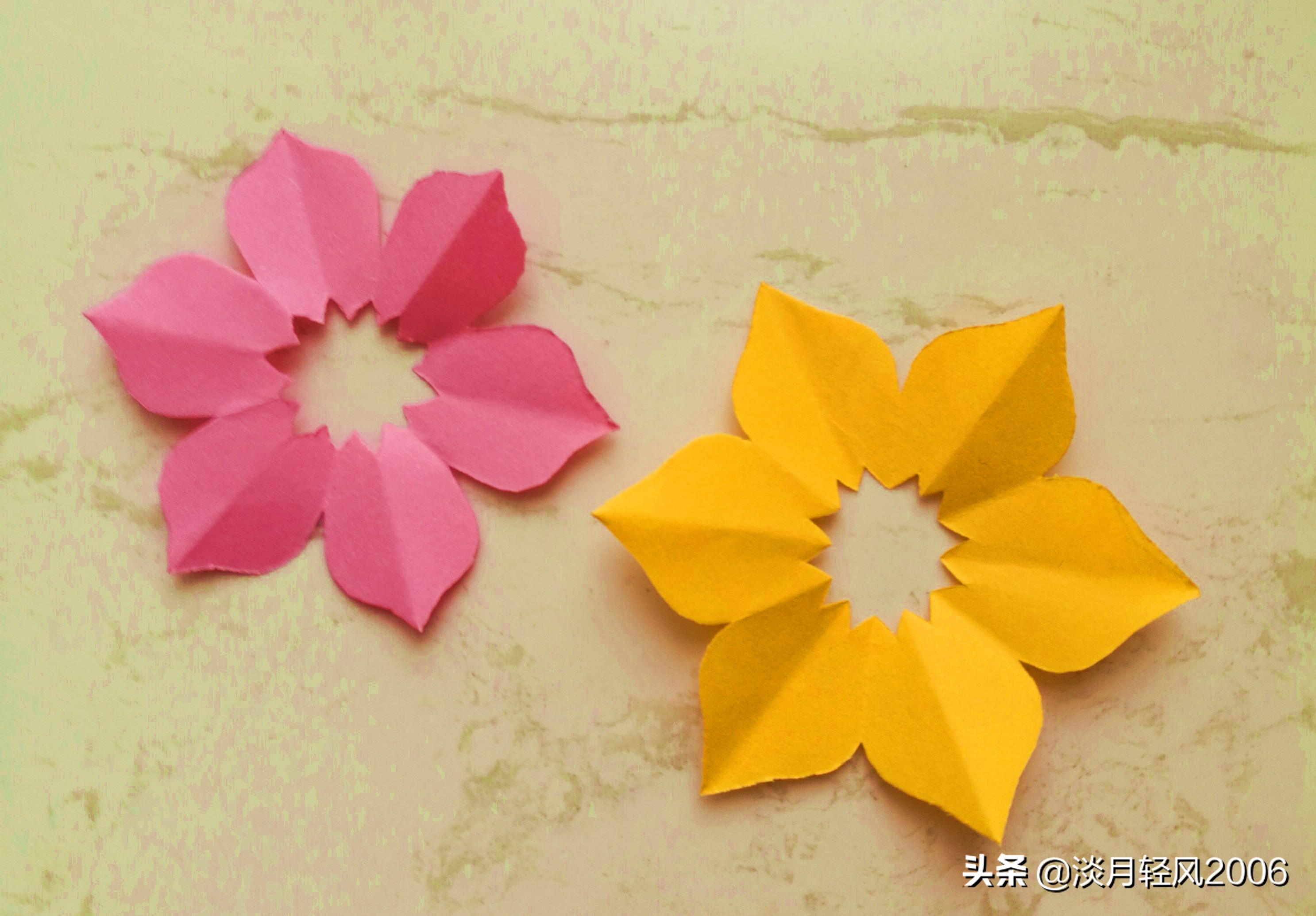 最简单剪纸手工花教程,手工剪纸花教程简单又漂亮