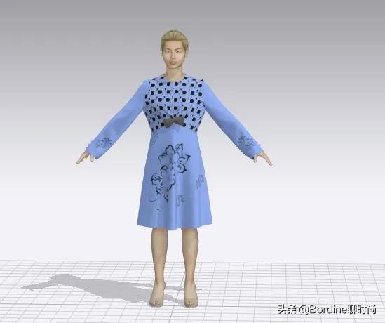 蝴蝶结连衣裙裁剪教程,前打褶连衣裙制版