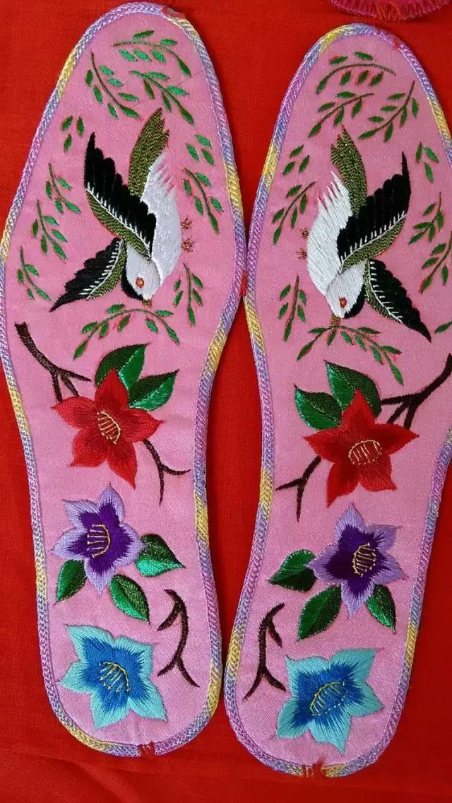 绣花鞋垫100种图案四格绣法,几何鞋垫图案鞋垫绣法