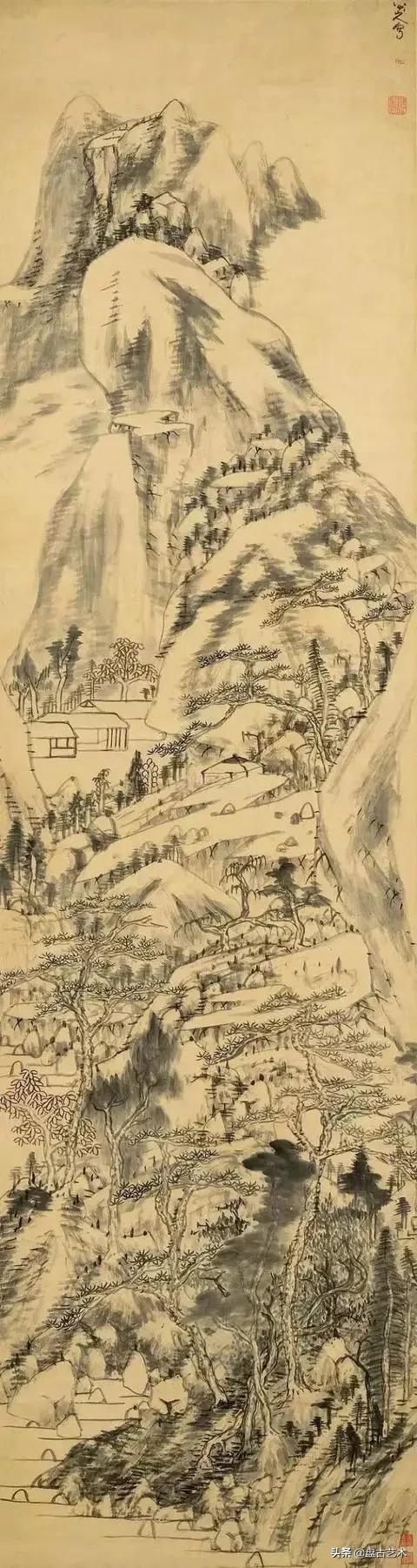 画出艺术家人生大寂寞的国画艺术作品——盘古油画艺术