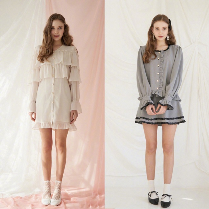 荷叶边连衣裙真是越看越好看,摆脱了“老气”,反而更高级有质感