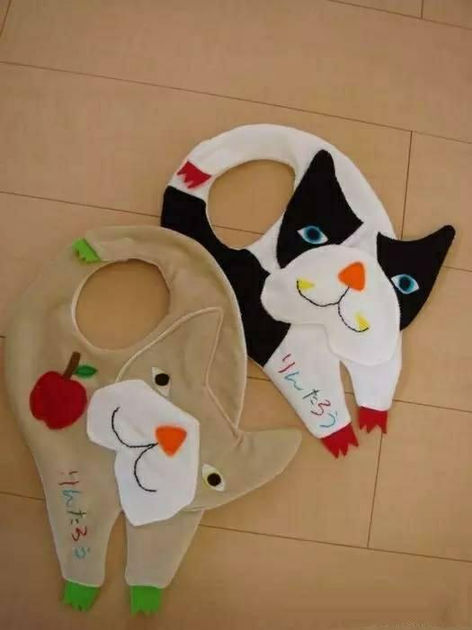 儿童5岁围嘴纯棉布大号,婴儿旧衣服改造围嘴