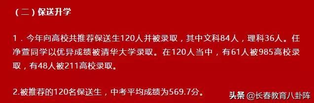 长春热门高中近三年进出口咋样?你决定选哪所了吗?