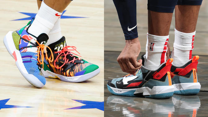 2021年季后赛伦纳德上脚球鞋,伦纳德今日上脚球鞋