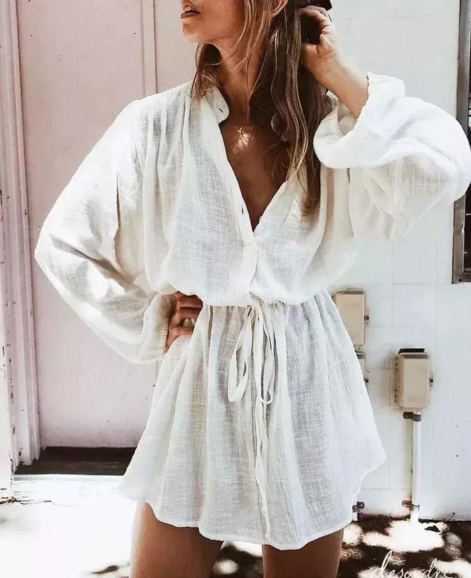 夏天亚麻显瘦气质套装,今夏流行穿亚麻高级爆了