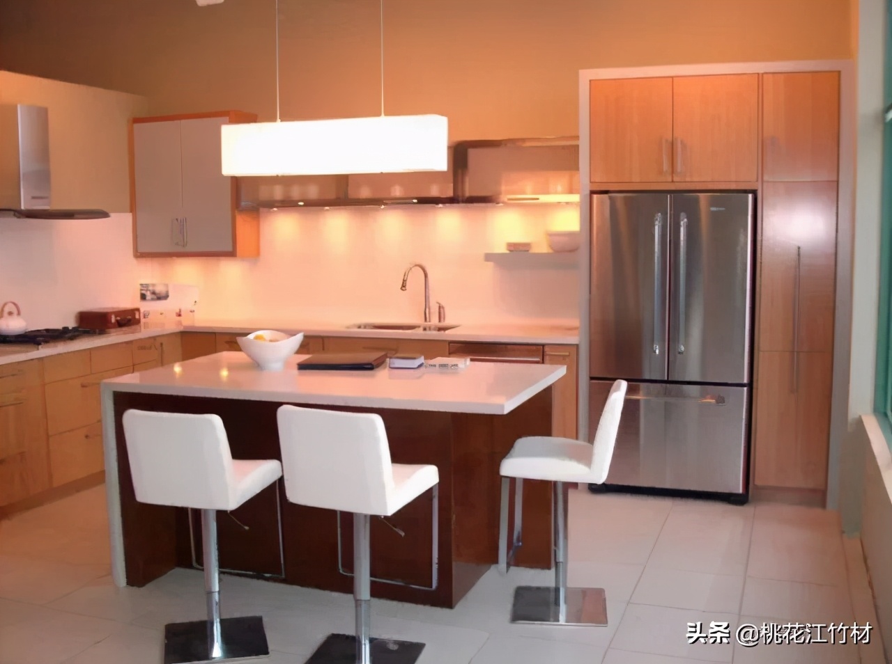 厨房怎么做好看耐用,竹木纤维板厨房装修效果图