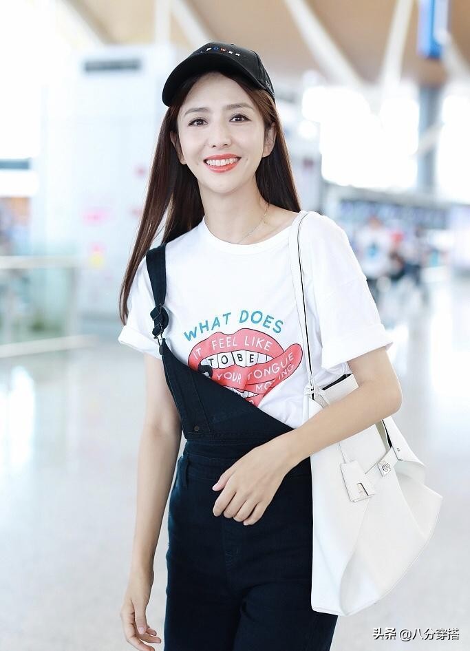 佟丽娅裤子穿搭,佟丽娅背带裤穿搭