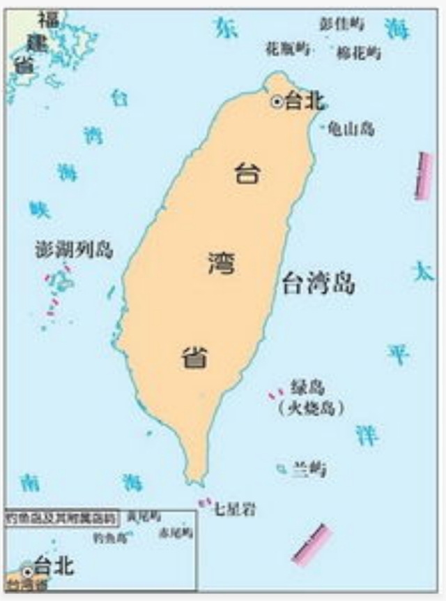 台湾省地图的图幅范围包括,地图可查台湾省各街道清晰可见