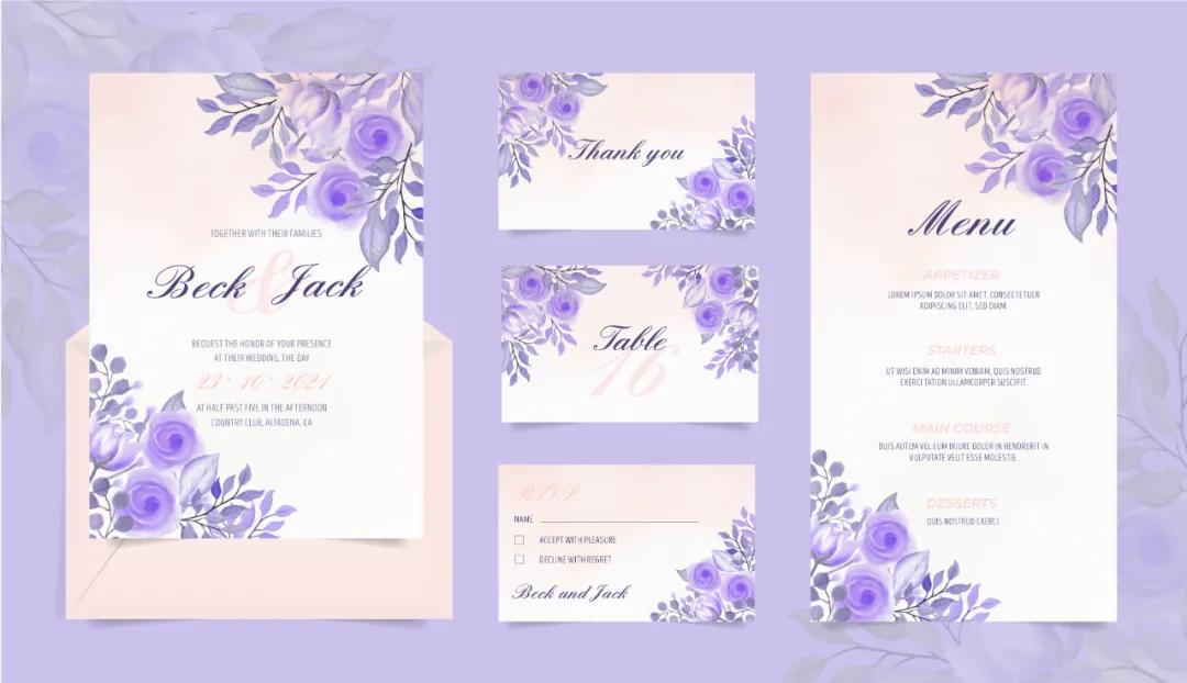 武安婚礼请柬模板素材,excel婚礼请柬模板