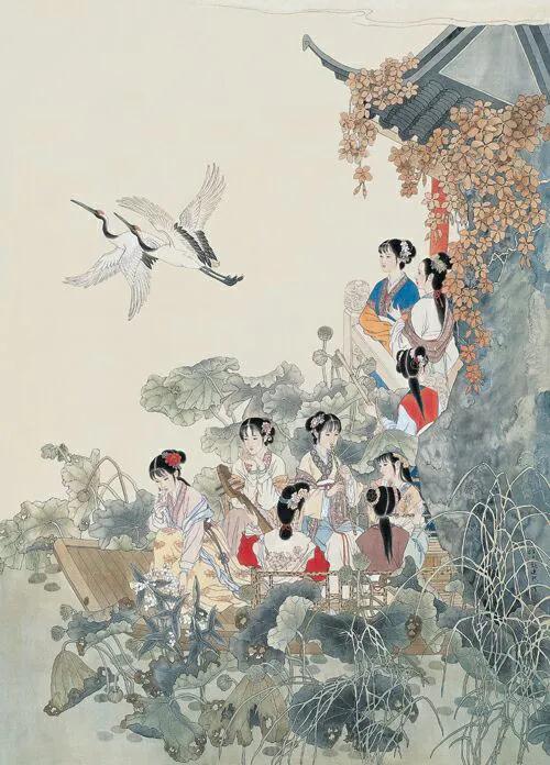 彭连熙绘红楼群芳图,彭连熙红楼梦作品欣赏