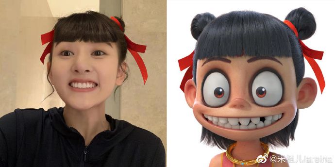 三岁的哪吒小爷有多潮？眼线腮红丸子头