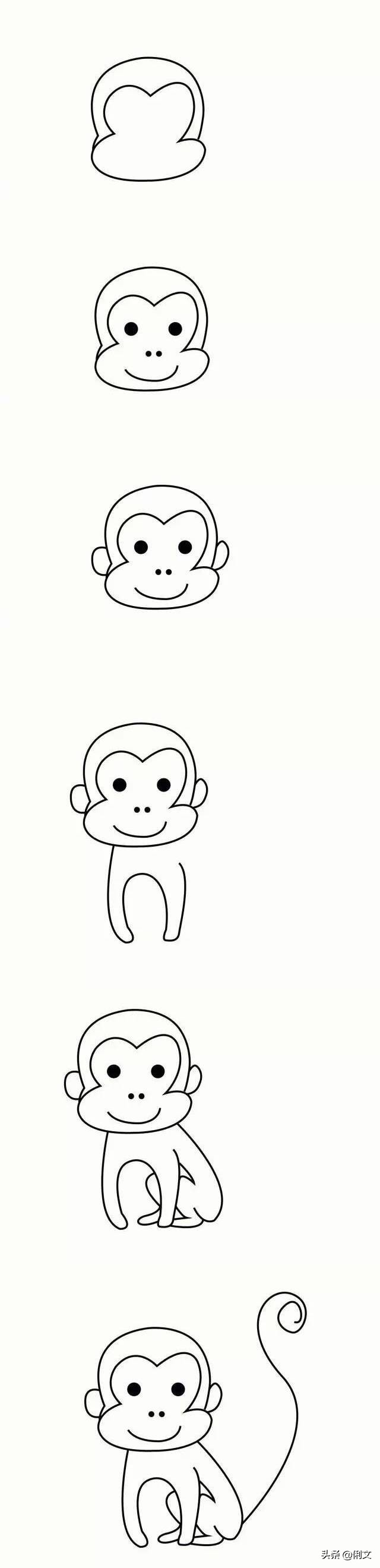 100个简笔画小动物超简单一年级,简笔画小动物100种可爱表情包