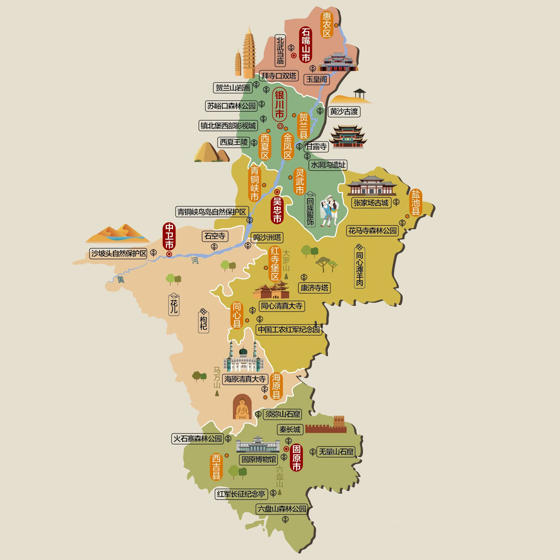 宁夏一路风光,游中国宁夏