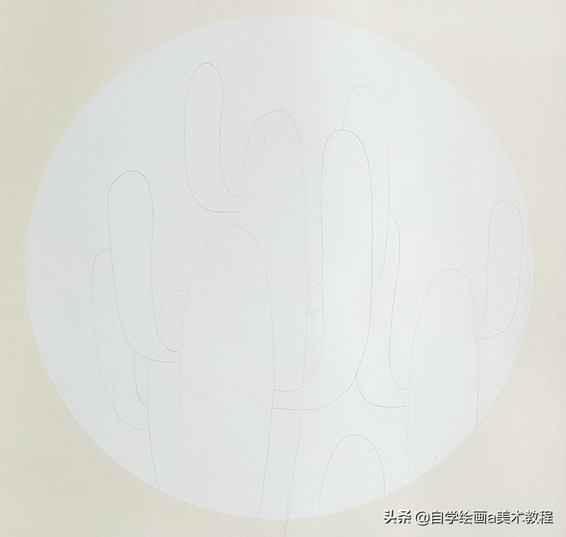 中班幼儿绘画仙人掌怎么画的,仙人掌又简单又漂亮幼儿园画