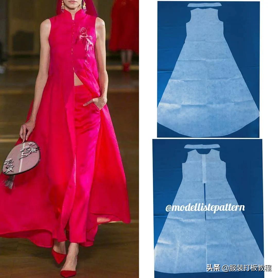 女童吊带连衣裙裁剪纸样,连衣裙裁剪纸样大全真丝