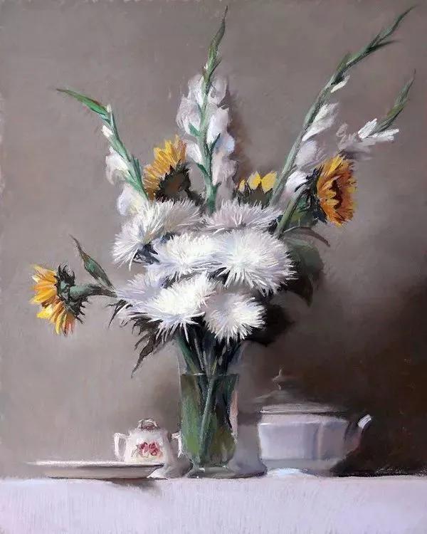 人体美学：粉彩之美，西班牙艺术家桑塔曼斯的绘画作品