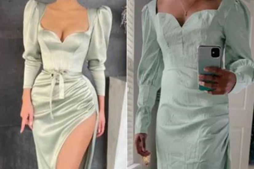 女子网购华贵晚礼服,女子花200多网购