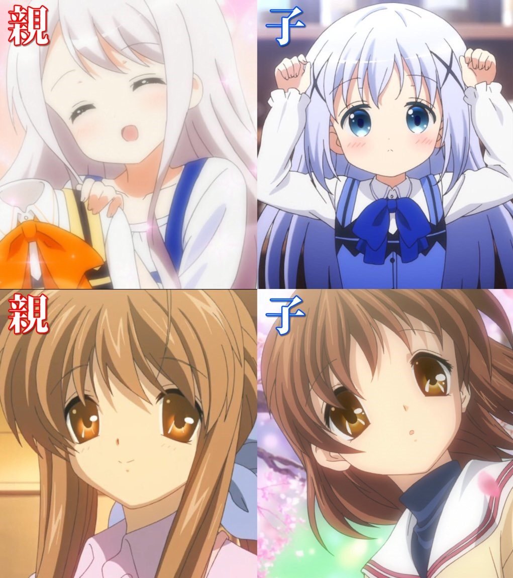 动漫中母女长得一模一样的角色 (母子动漫头像)