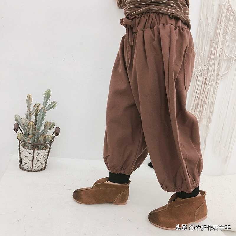 裁剪文艺范拼接灯笼裤,阔腿灯笼裤怎么做