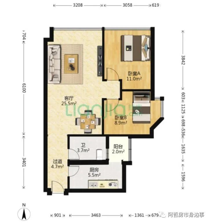 新旧交织的城市界面，富基广场