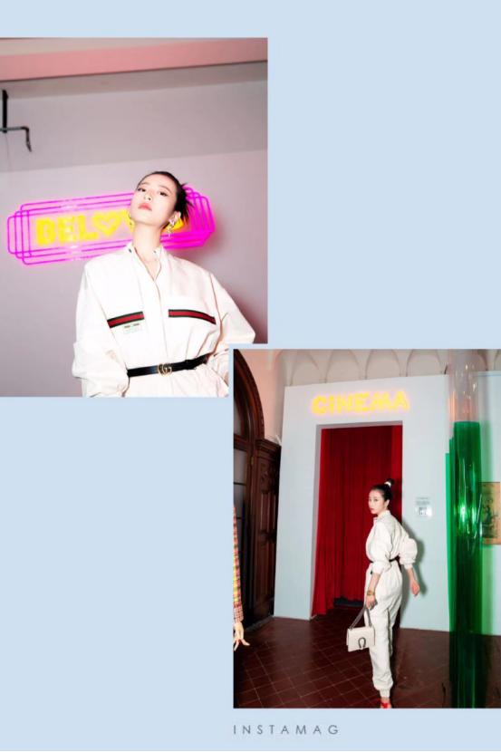 冬季穿一身白超时髦，和周雨彤学习白色服饰搭配，清纯又显白