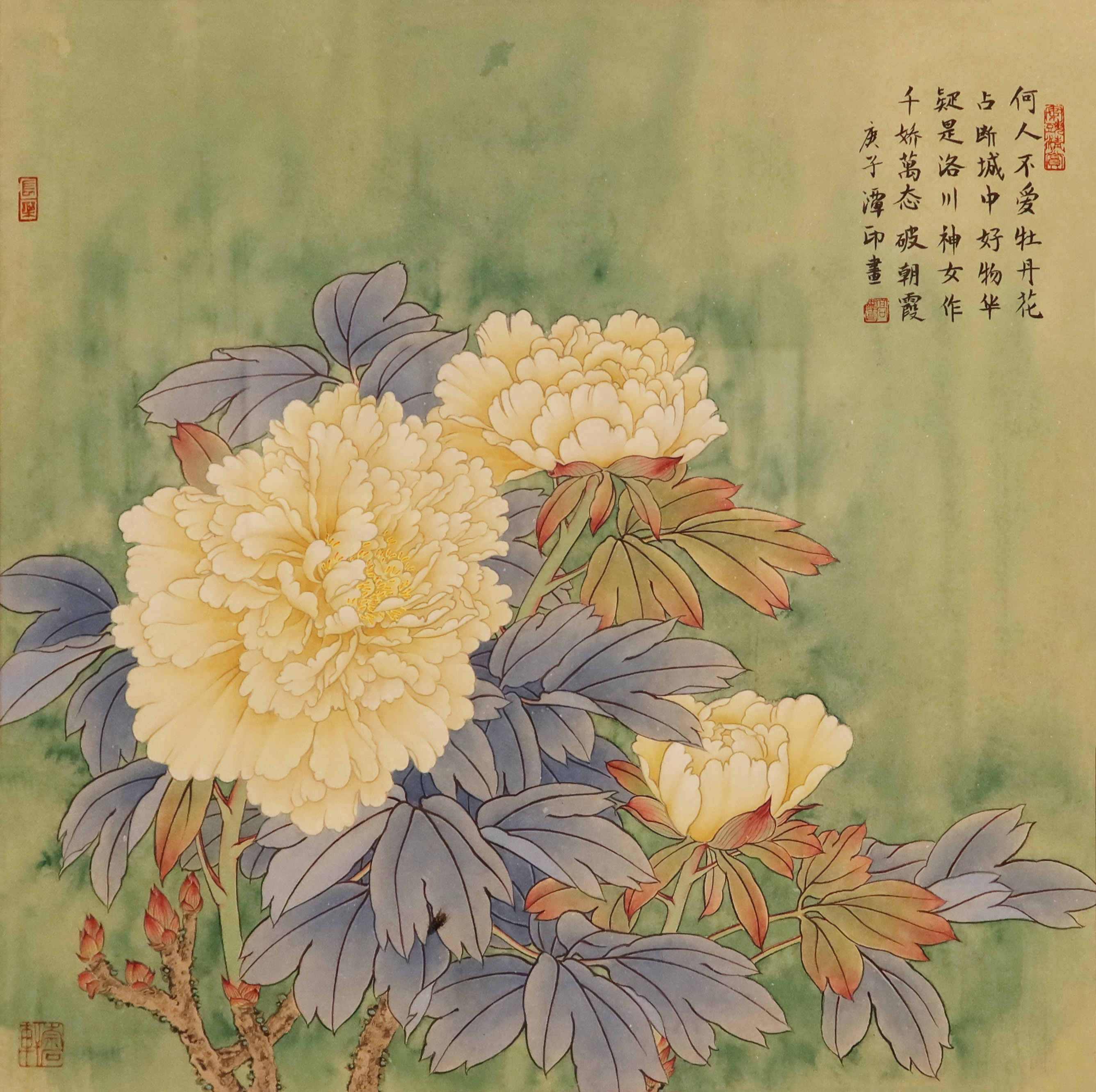 工笔人物画名家作品欣赏,中国美协著名工笔花鸟画画家