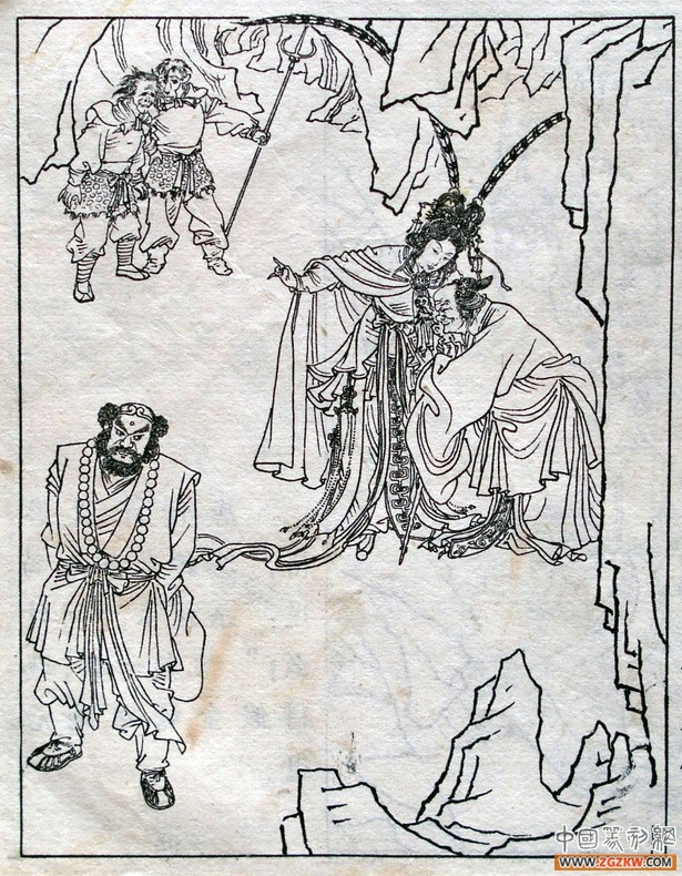 《西游记》之三打白骨精背景图,西游记三打白骨精文字版图文