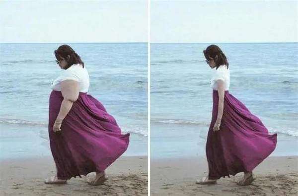 修图对比前后婚纱照海边,不上镜拍婚纱照修图前后对比