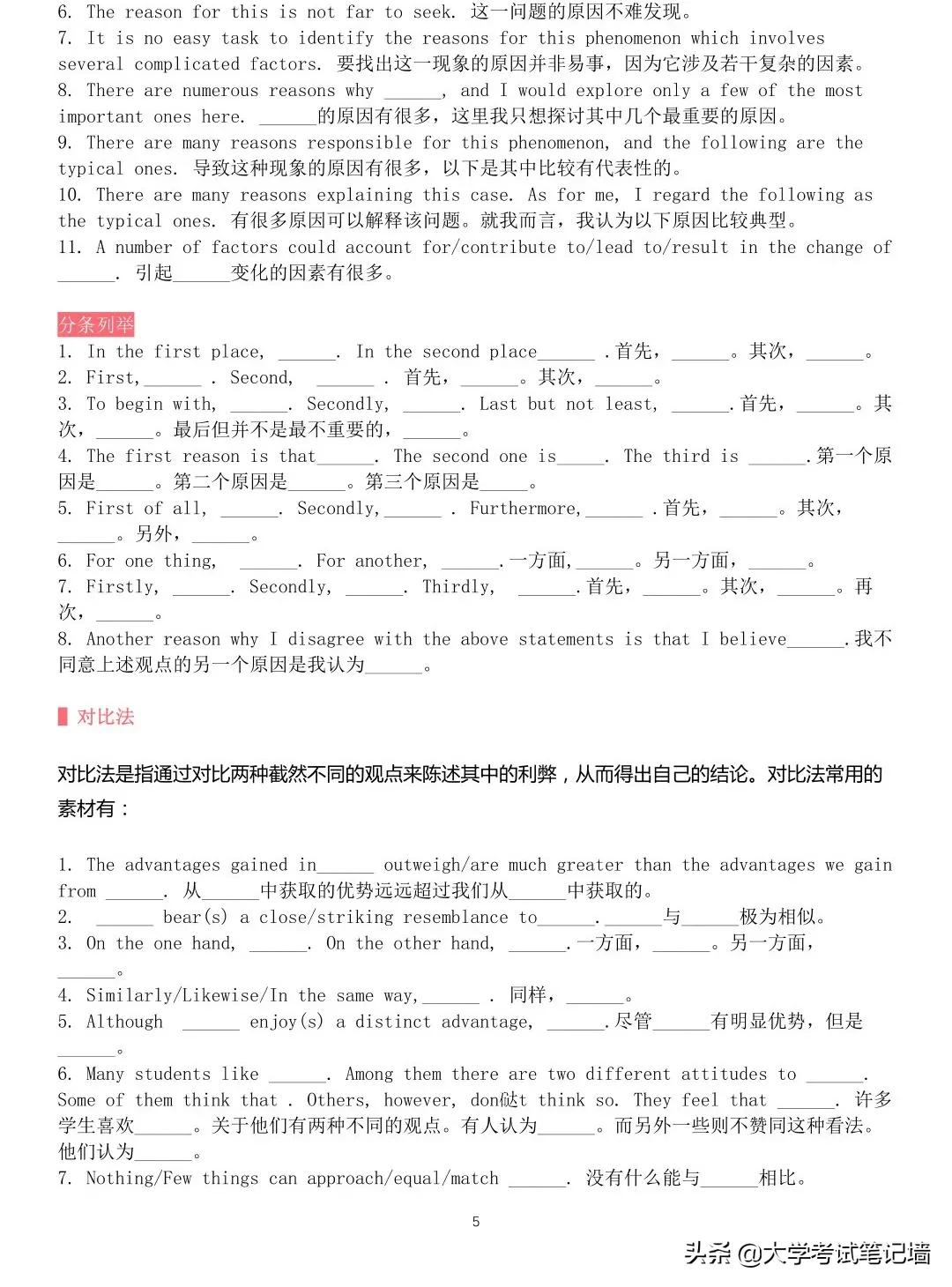 四六级写作万能模板,四六级写作万能模板石雷鹏