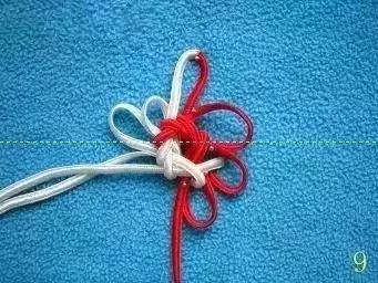 手串伸缩加珠绳打结法,单绳一珠一结打结法