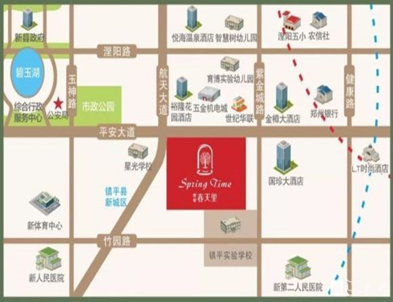 河南正在建设的一座医院,总用地面积200亩,设床位1000张