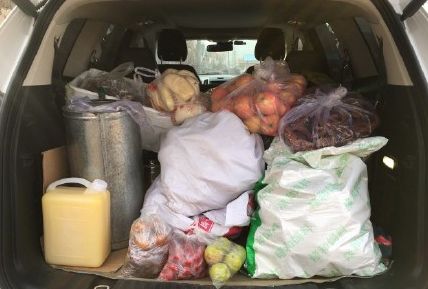 回家过年返程时的后备箱,离家时后备箱装满父母的爱