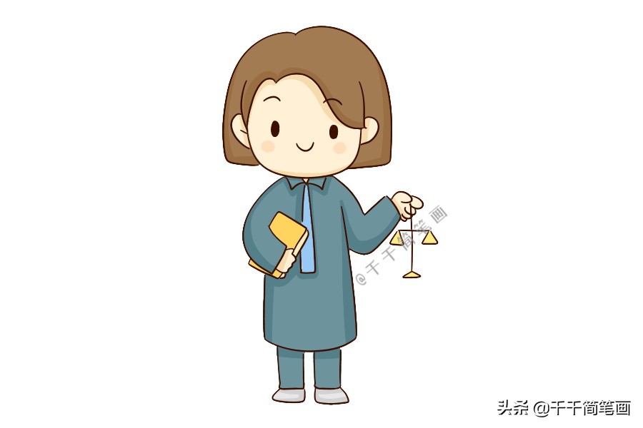 卡通职业人物简笔画,可爱简笔画q版人物教程