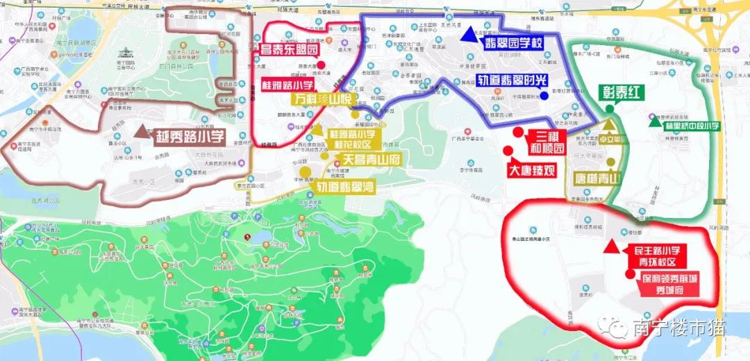 南宁青秀区小学摸底,2021南宁高新区小学学区划分