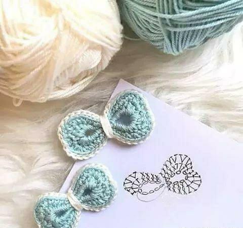 蝴蝶结钩织教程简单小清新,钩织大蝴蝶结的教程