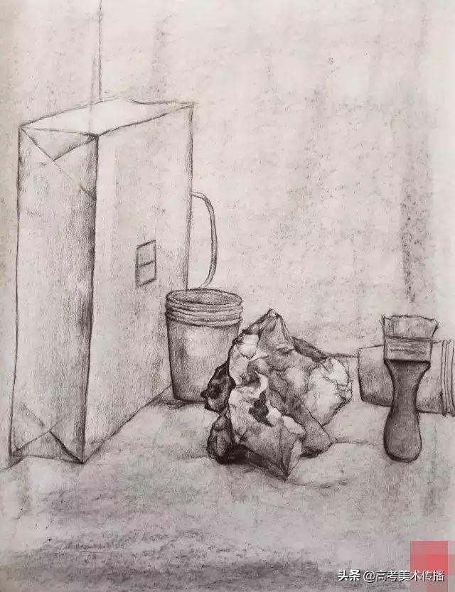 西安美院静物素描高分卷,西安美院素描半身像高分卷