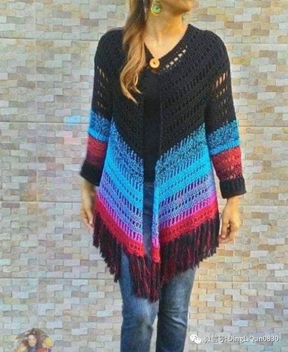 高档蕾丝钩花斗篷披肩防晒衣,针织披肩花样图片大全