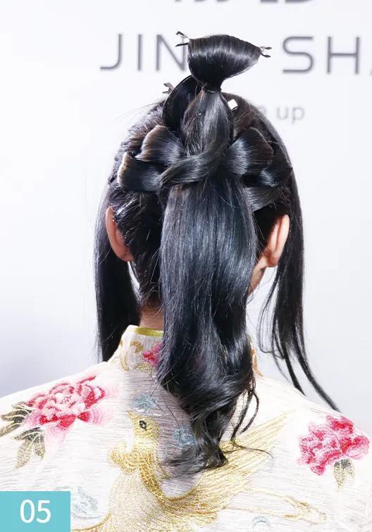 中式婚礼造型敬酒服,发量少的新娘敬酒服造型