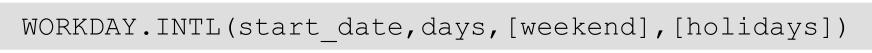 计算两个日期之间的工作日函数,工作日函数使用方法